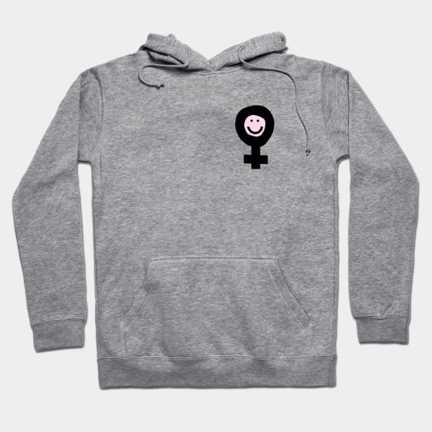 Female Smile for a Minimal Feminist Hoodie by ellenhenryart